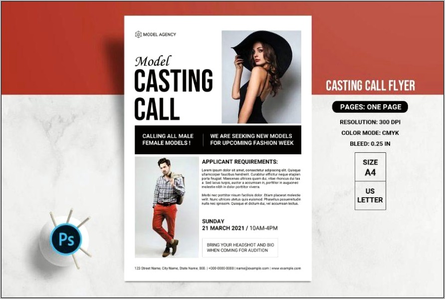 Casting Call Poster Template Free Download