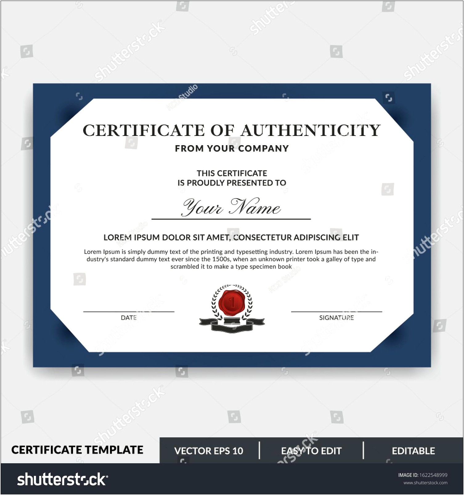 Certificate Of Authenticity Art Template Free