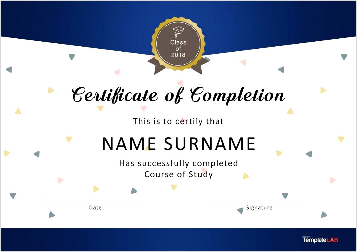 Certificate Of Participation Template Free Download