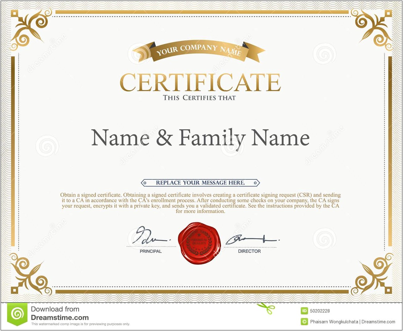Certificate Template Ai File Free Download