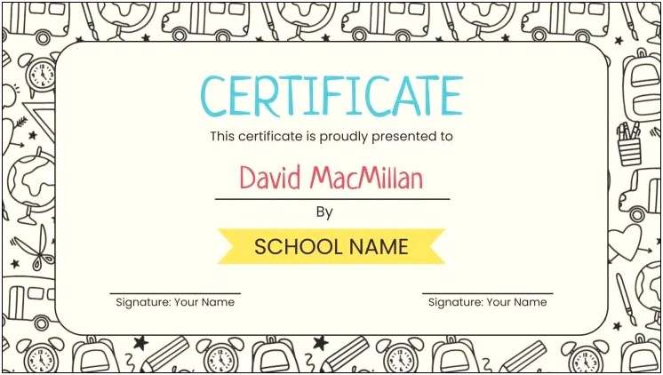 Children's Award Certificates Templates Free