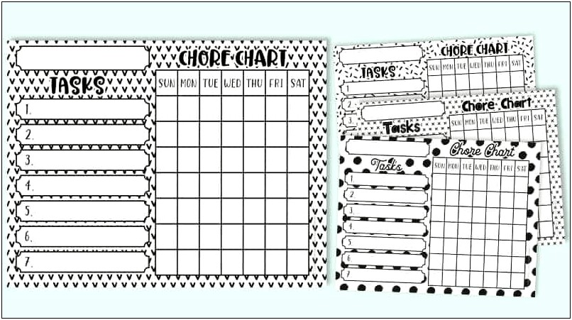 Chore Chart Template For Kids Free