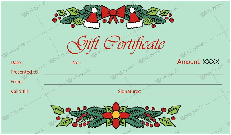 Christmas Gift Voucher Template Free Download