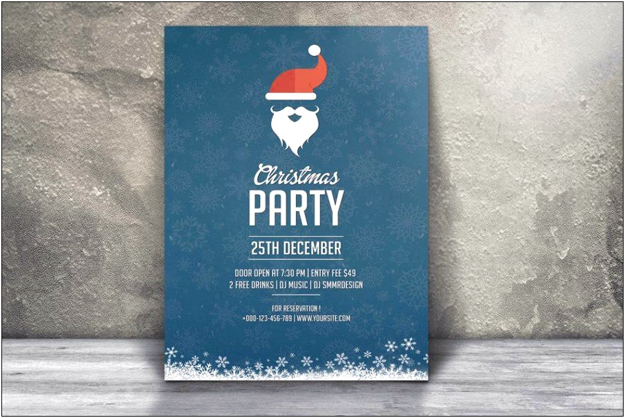 Christmas Open House Flyer Template Free