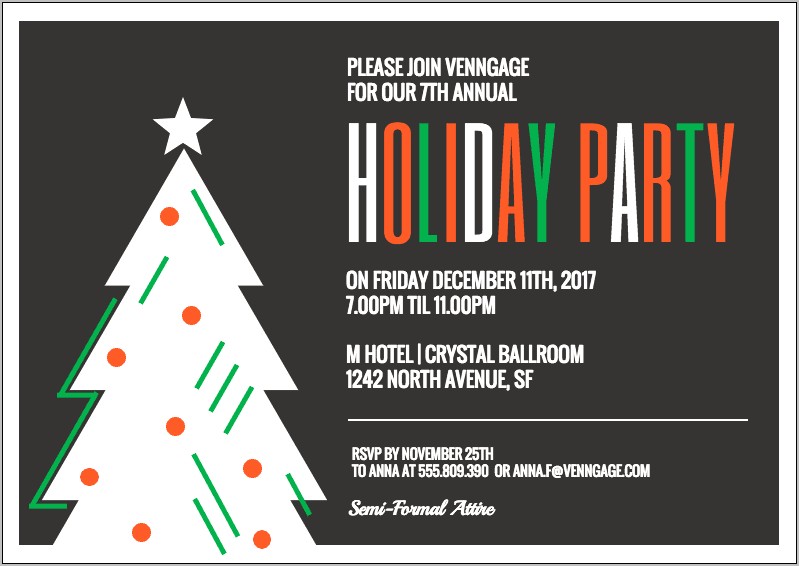 Christmas Party Invitation Templates Free Powerpoint