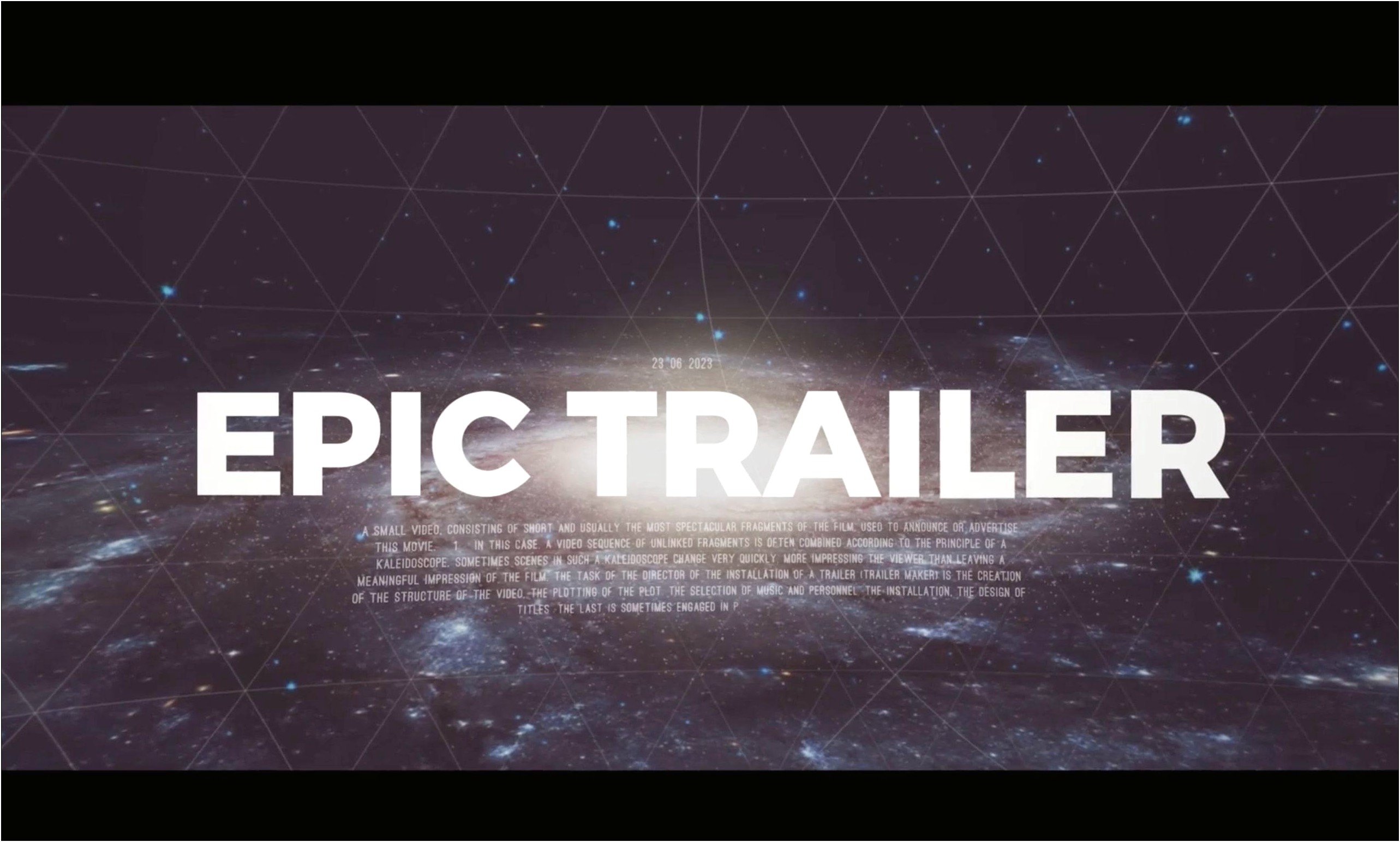 Cinematic Trailer Template After Effects Free