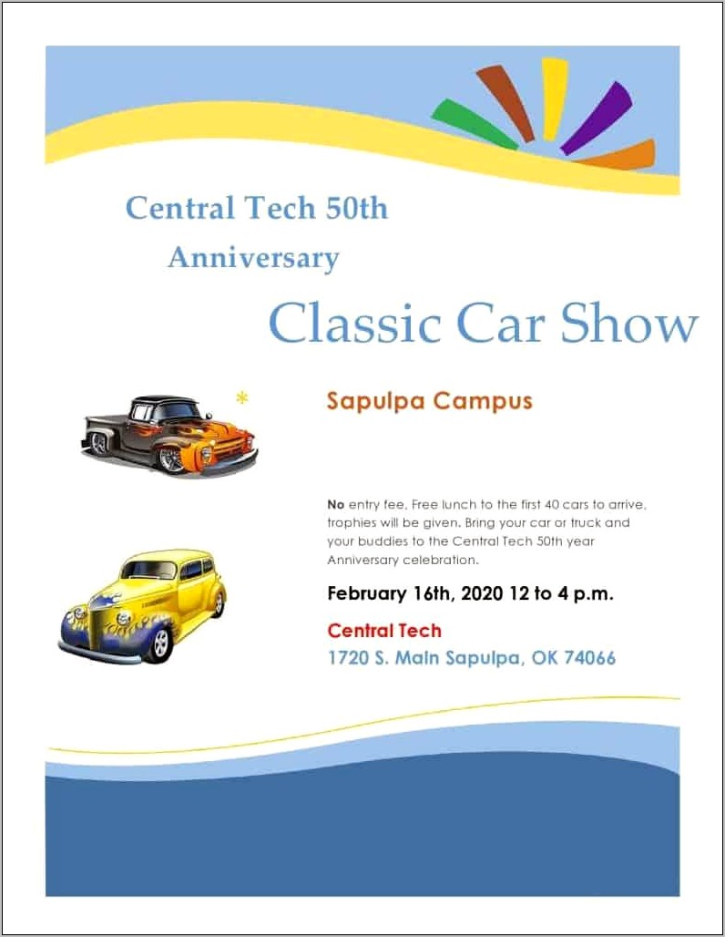 Classic Car Show Flyer Template Free