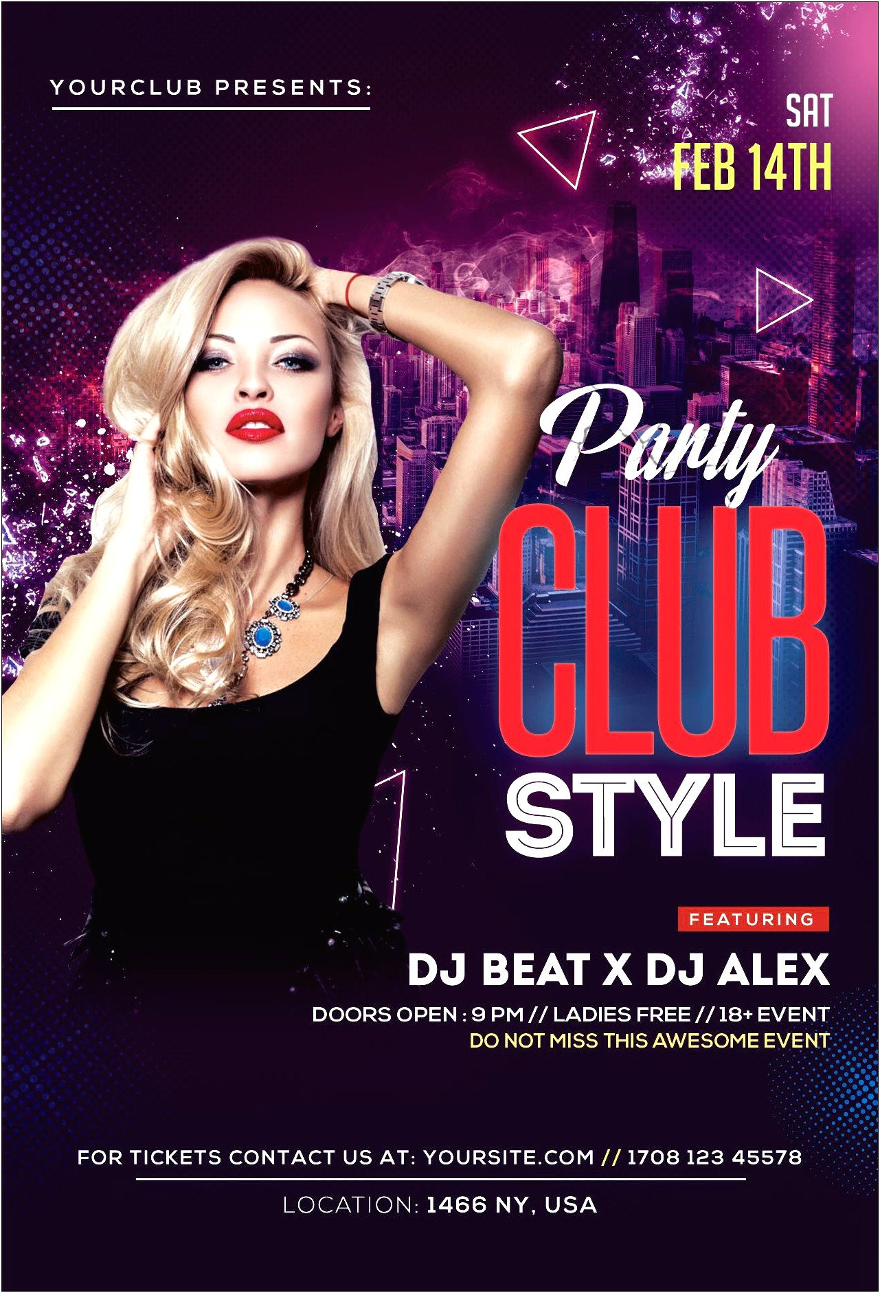 Club Party Flyer Templates Free Download
