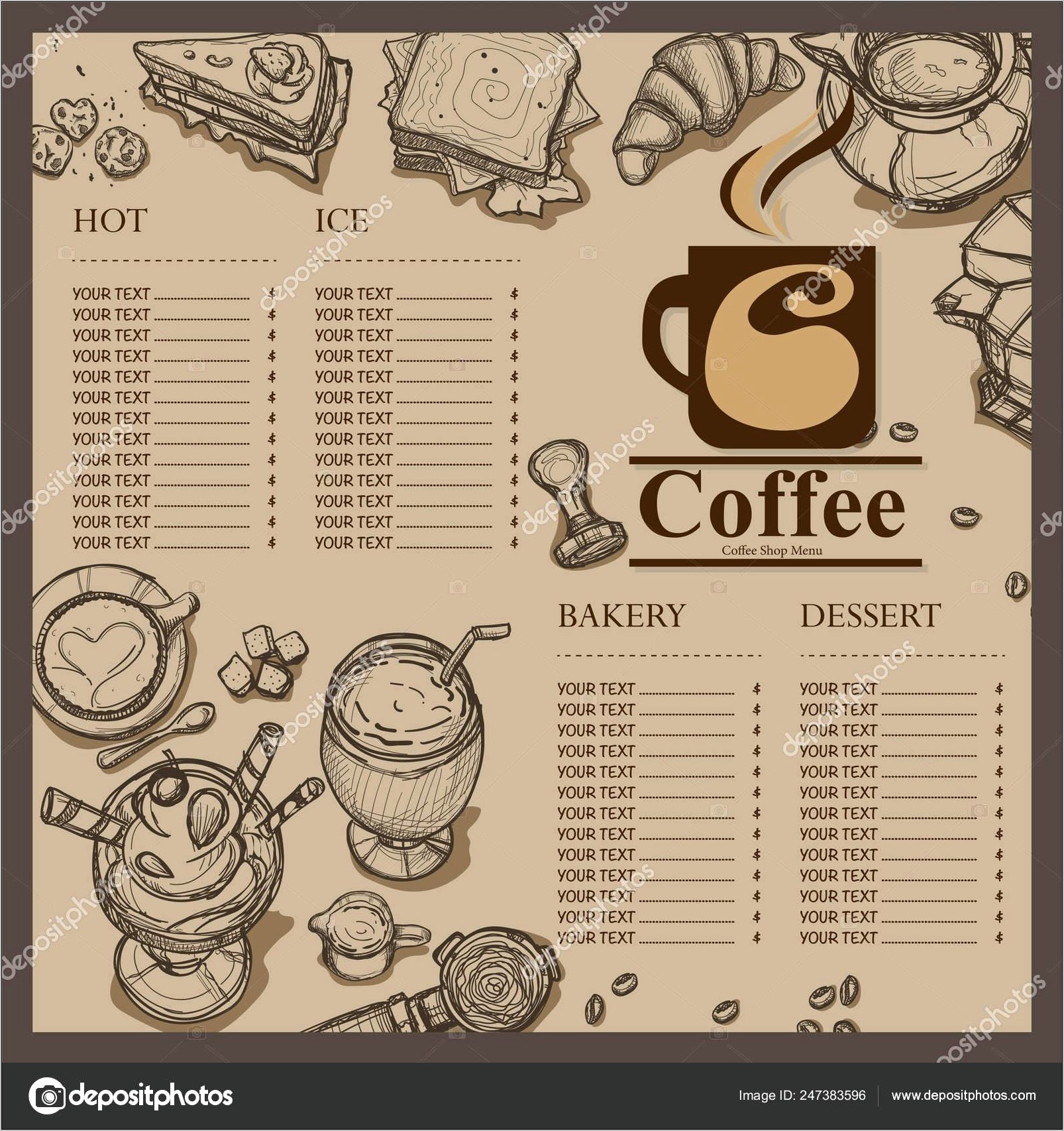 Coffee Shop Menu Template Free Download