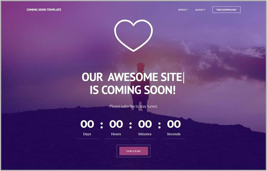 Coming Soon Landing Page Free Template