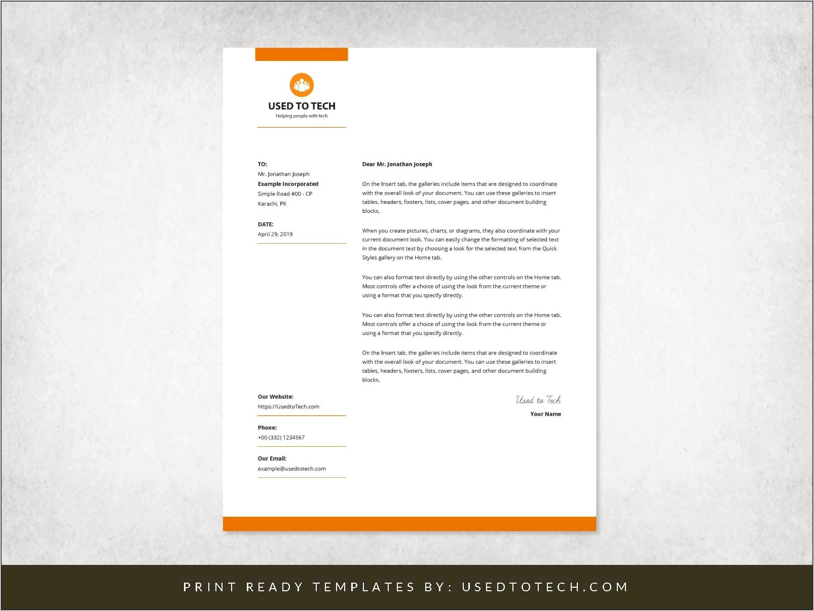 Company Letterhead Template Word Free Download