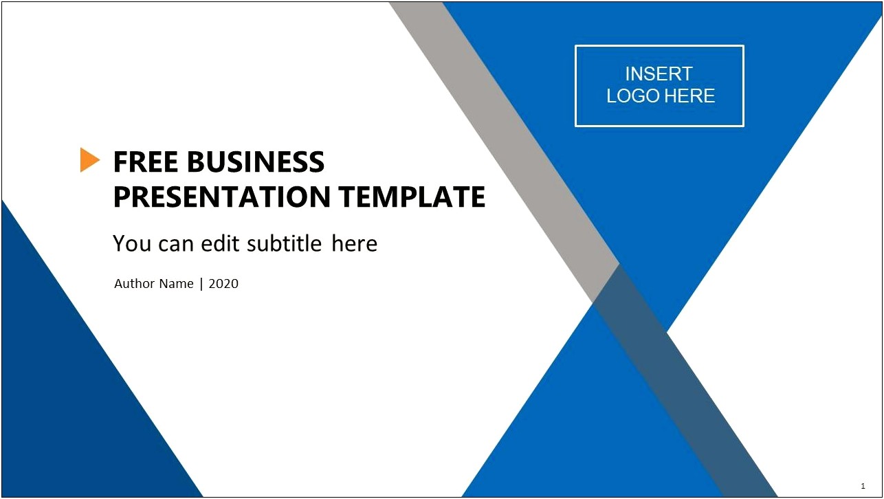 Company Presentation Ppt Template Free Download
