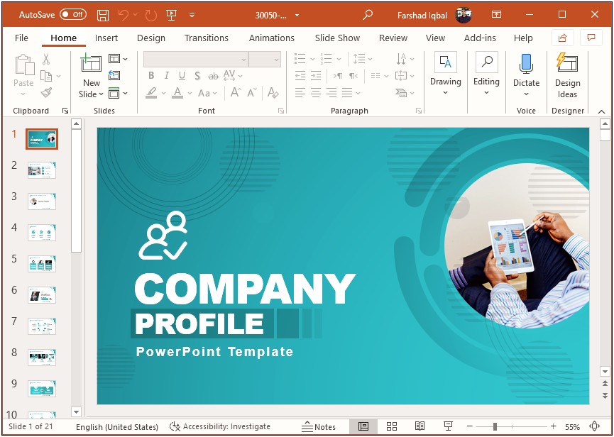 Company Profile Design Template Word Free