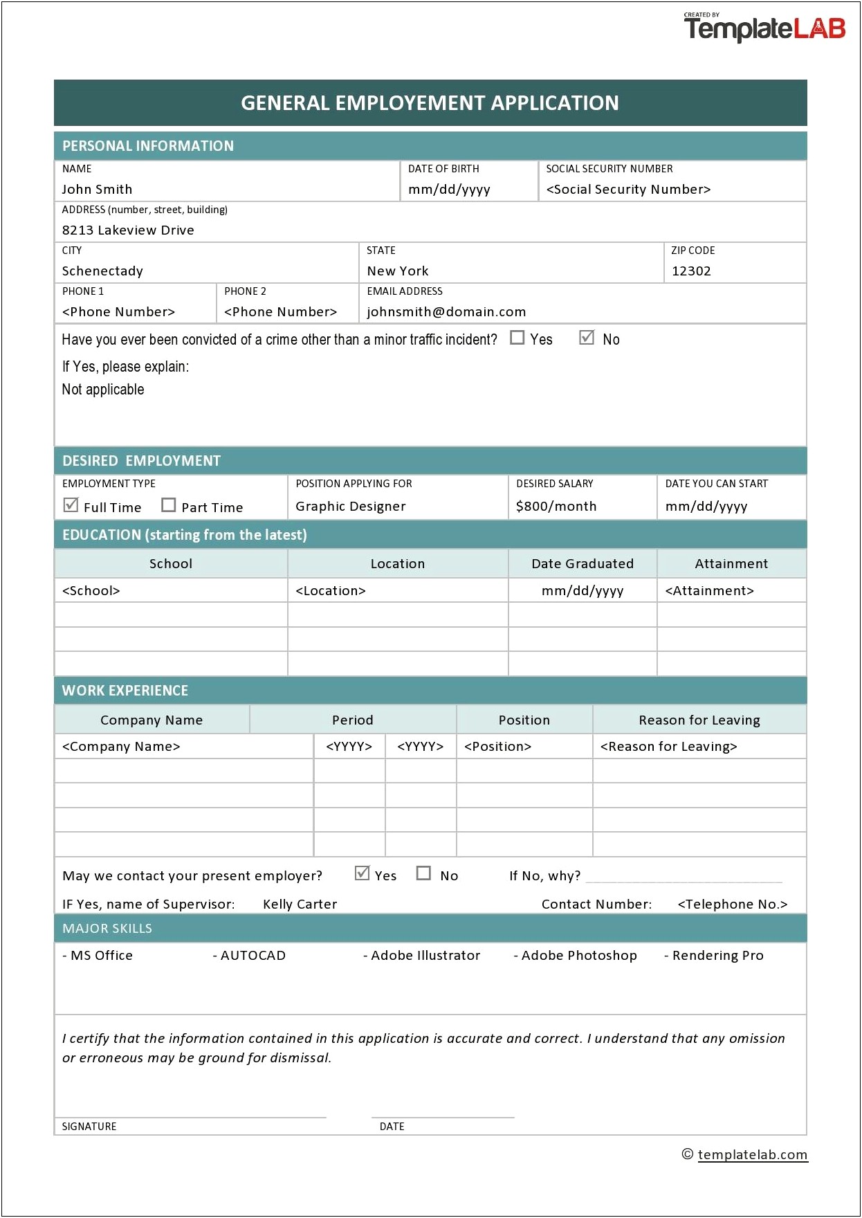 Company Registration Form Template Free Download