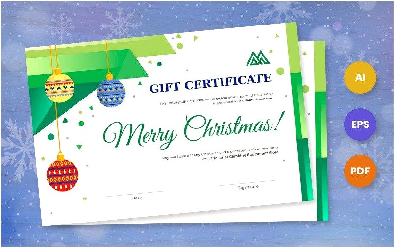 Create A Gift Certificate Template Free