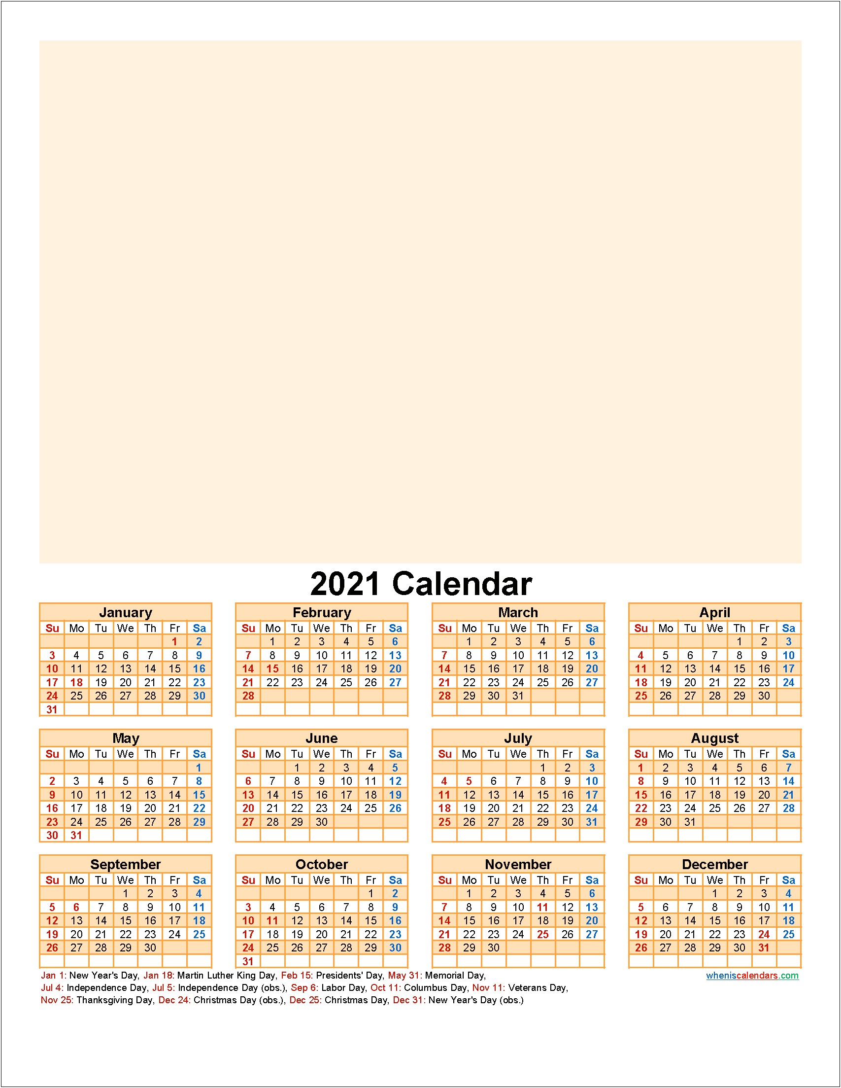 Create Your Own Calendar Template Free