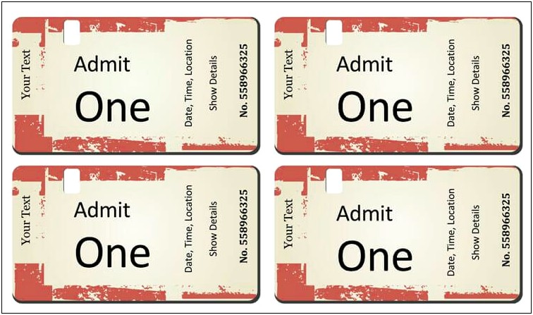 Create Your Own Ticket Template Free