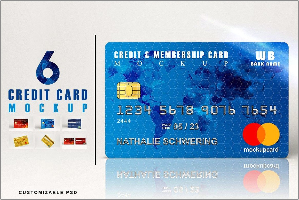 Credit Card Template Psd Free Download