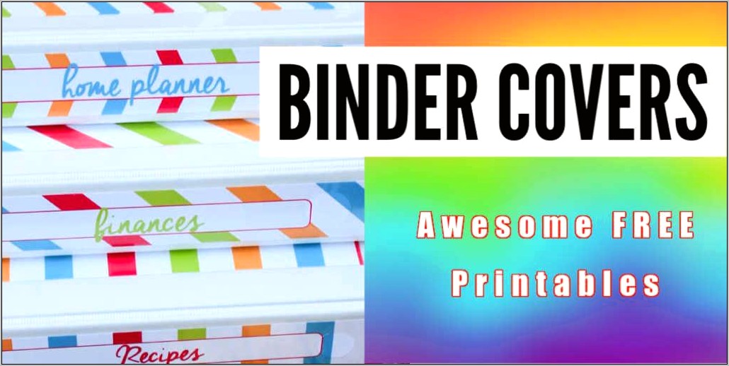 Cute Binder Cover Templates Free Printable