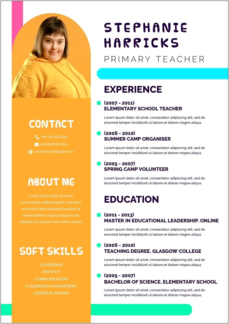 Cv Template For Teachers Free Download