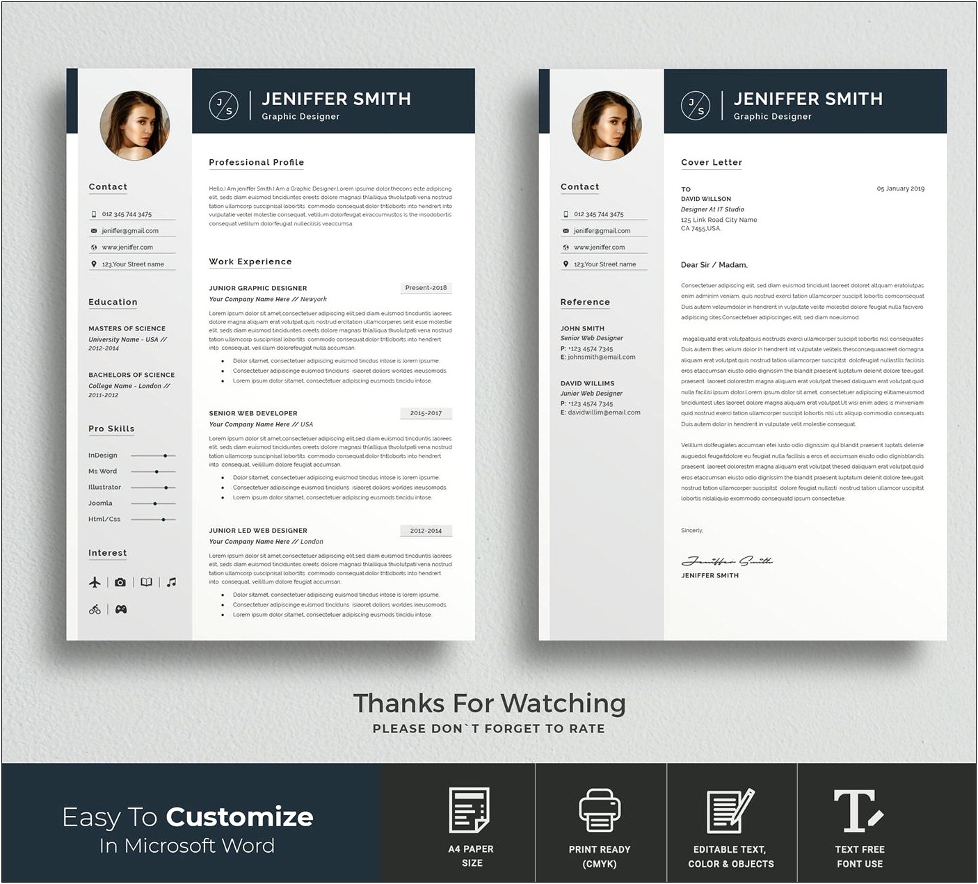 Cv Template Free Download With Picture