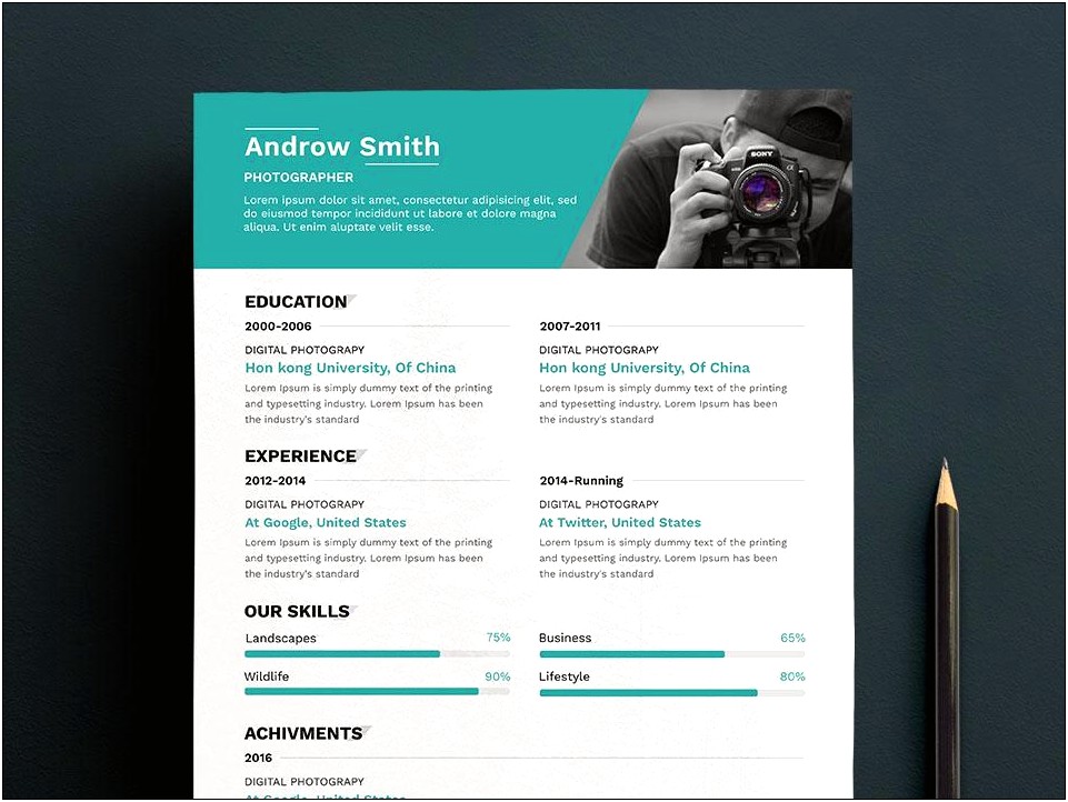 Cv Template Psd File Free Download