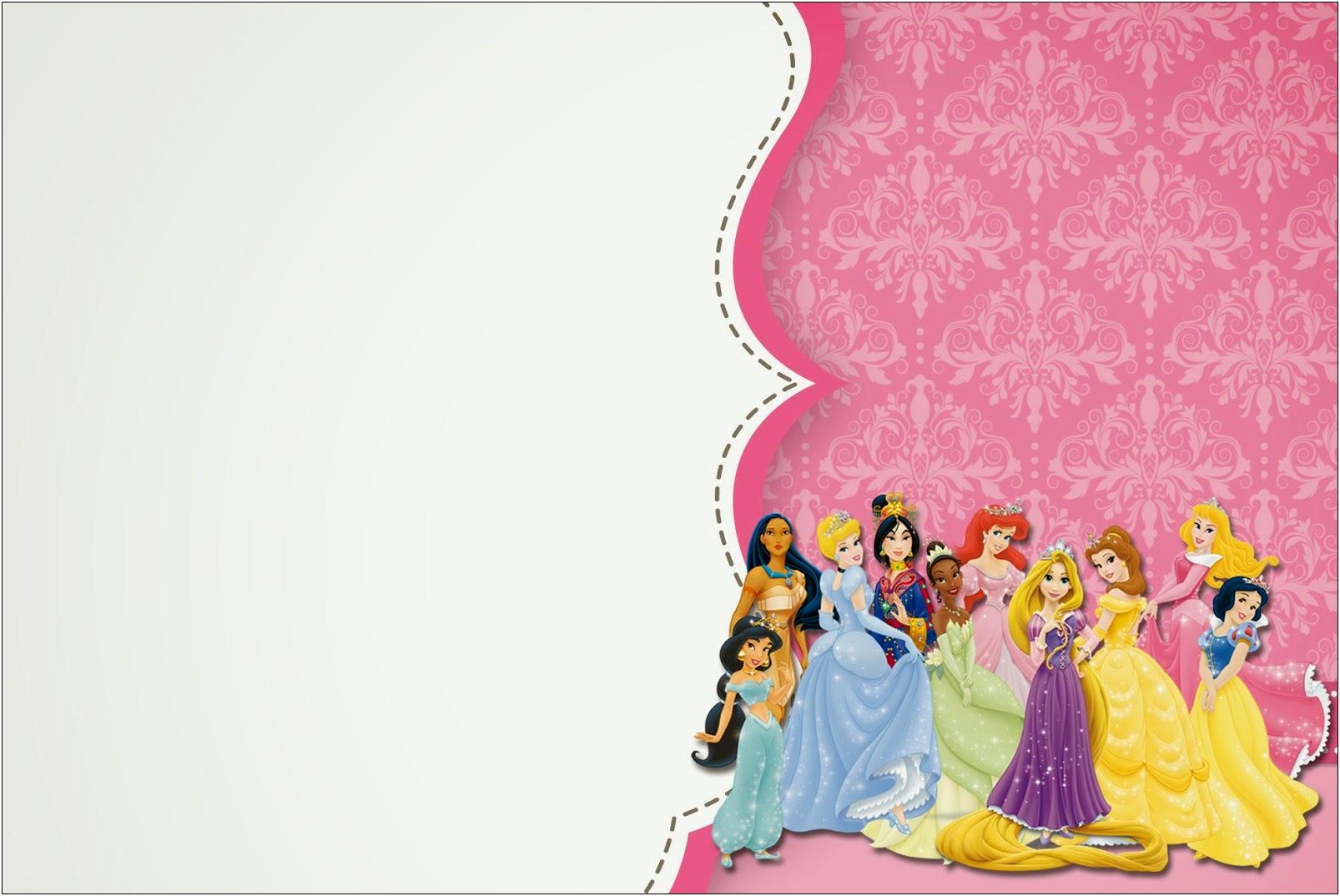 Disney Princess Party Invitation Template Free