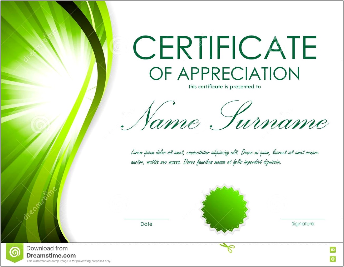 Download Certificate Of Appreciation Template Free
