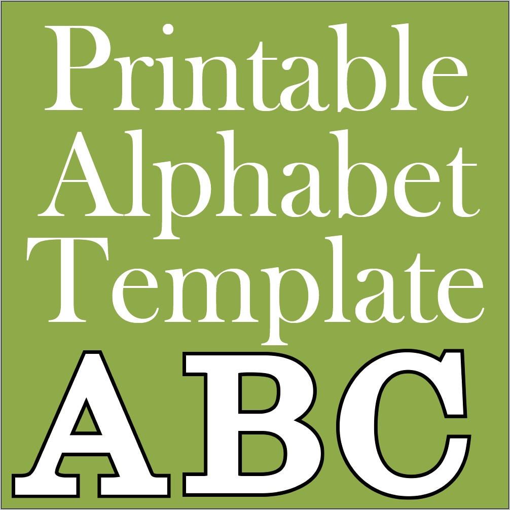 Downloadable Free Printable Alphabet Stencils Templates
