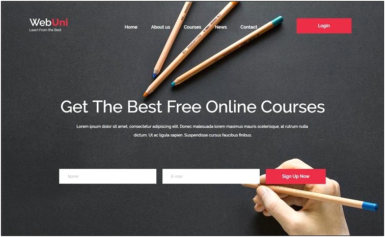 E Learning Bootstrap Templates Free Download