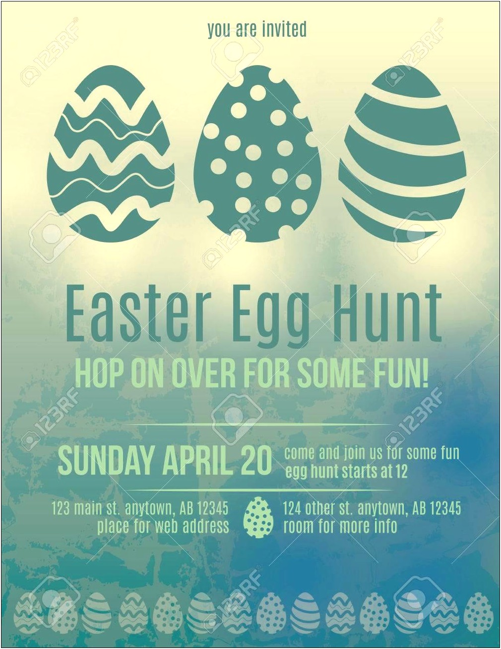 Easter Egg Hunt Flyer Free Template
