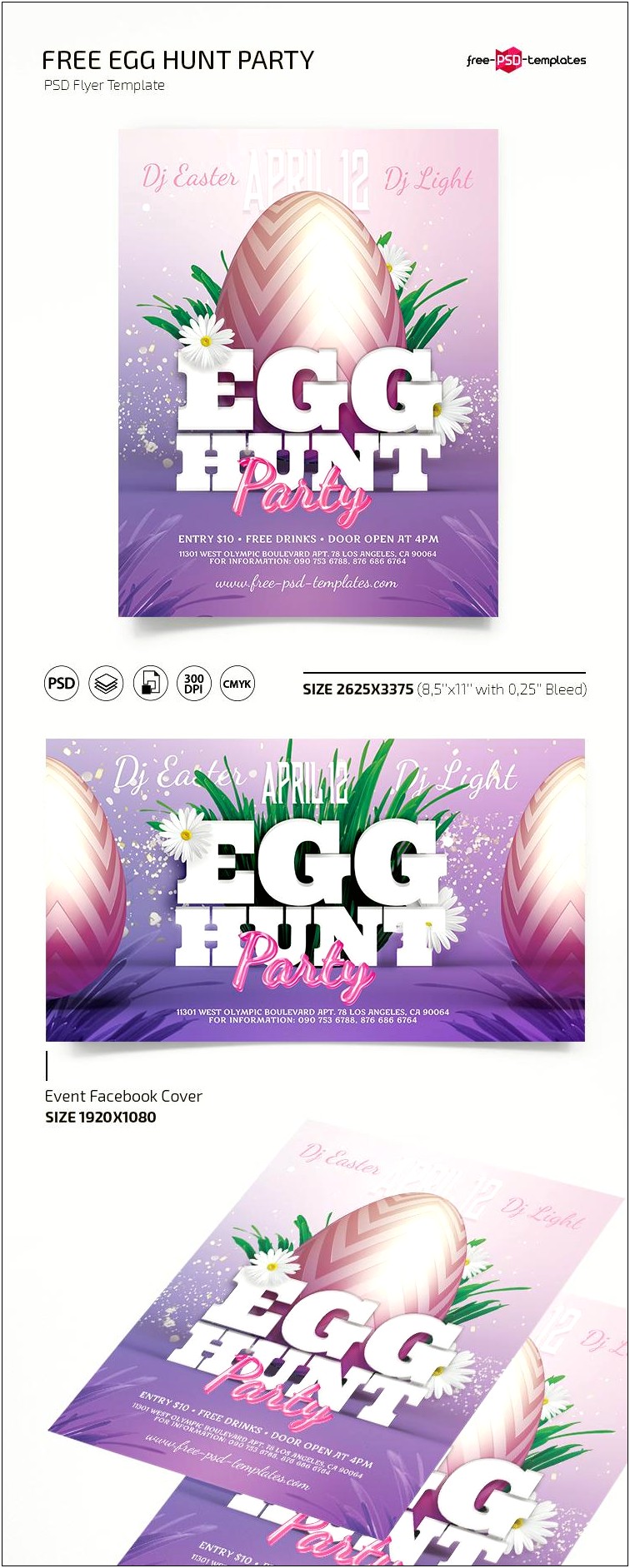 Easter Egg Hunt Poster Template Free