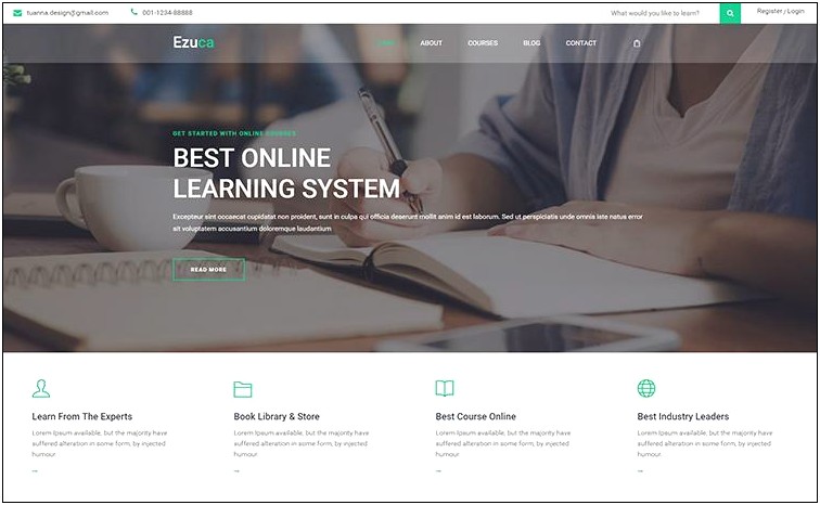 Education Landing Page Templates Free Download