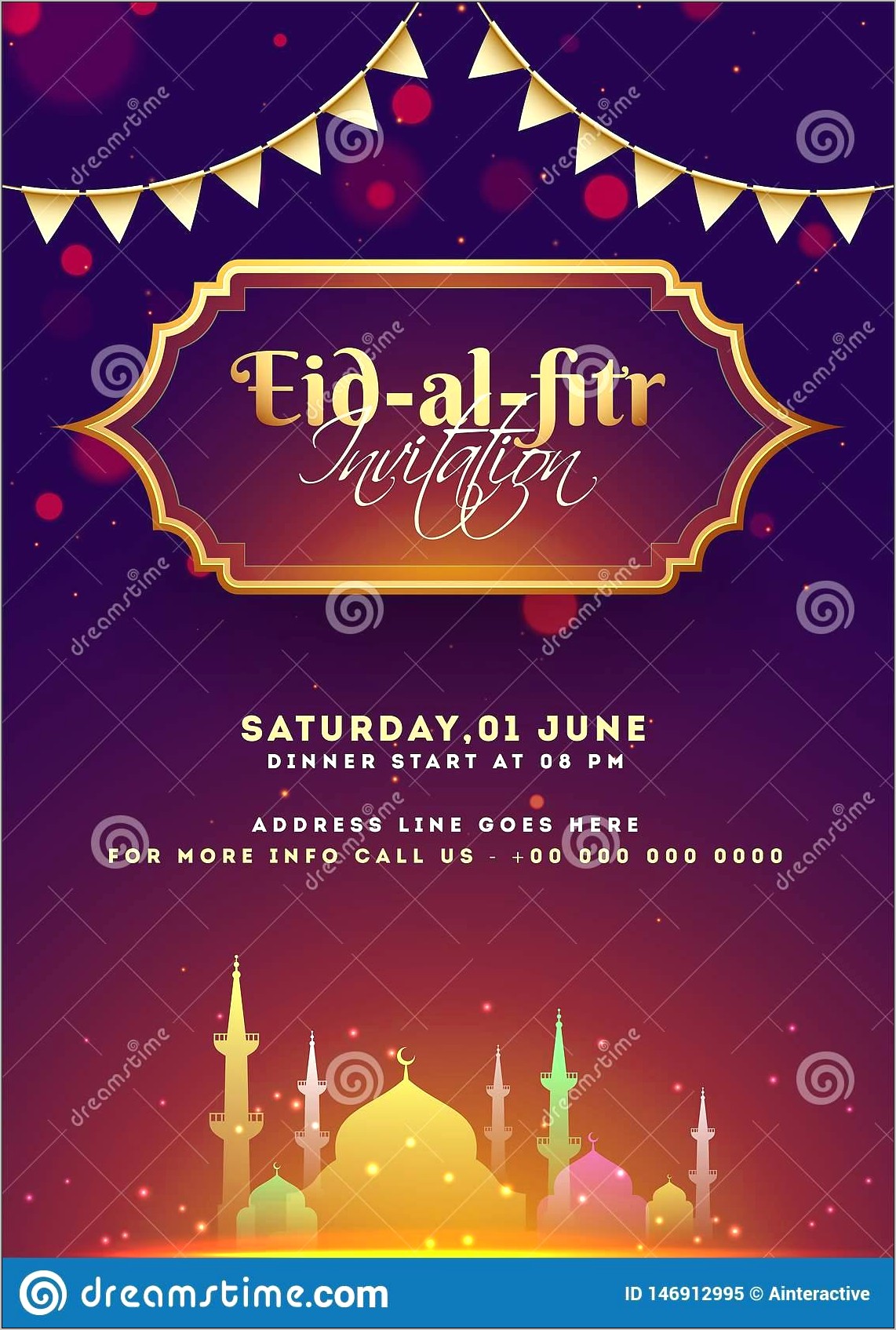 Eid Invitation Card Template Free Download