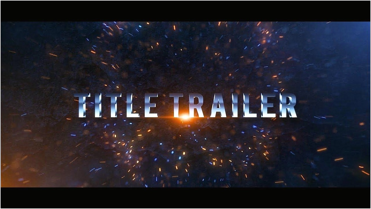 Epic Trailer After Effects Template Free