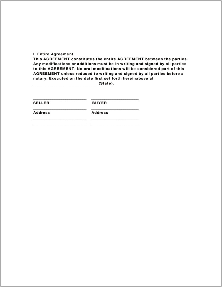 Equine Bill Of Sale Template Free