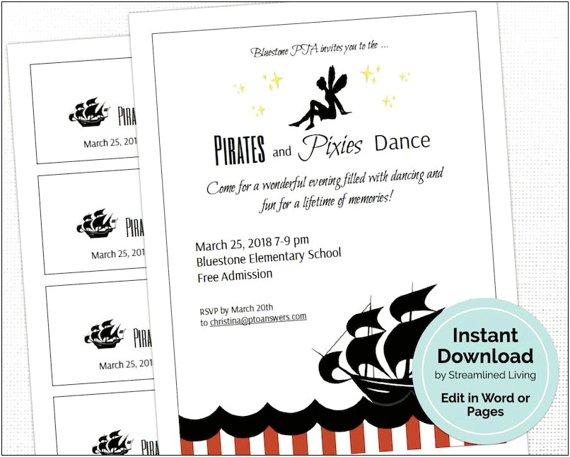 Event Ticket Template Free Download Word
