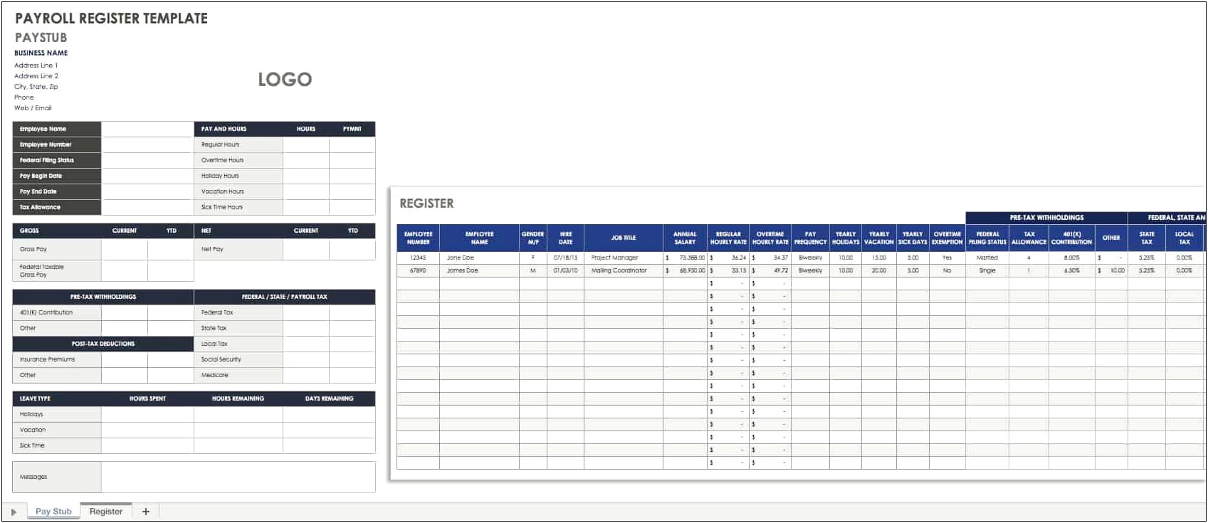 Excel Payroll Calculator Template Free Download