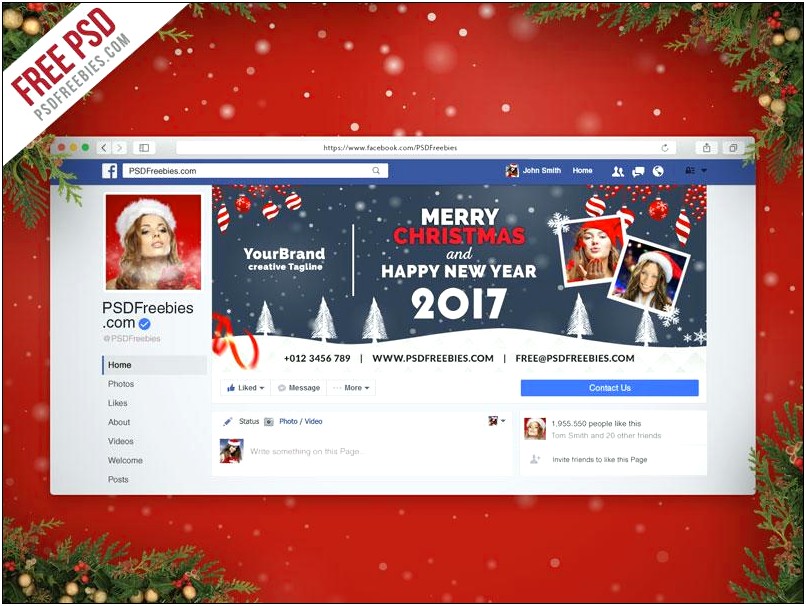 Facebook Cover Template Psd Free Download