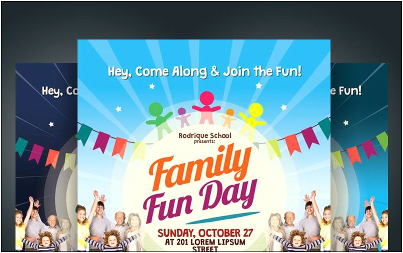 Family Fun Day Flyer Free Template