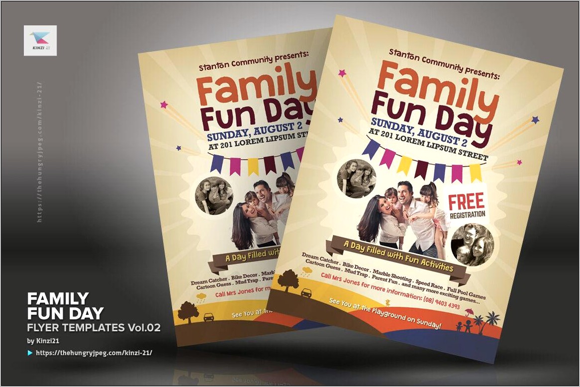 Family Fun Day Flyer Template Free