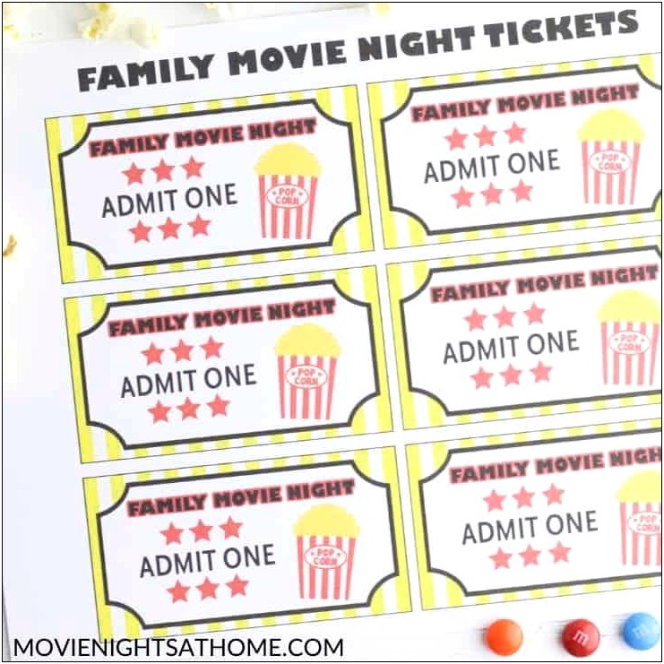 Family Movie Night Flyer Template Free