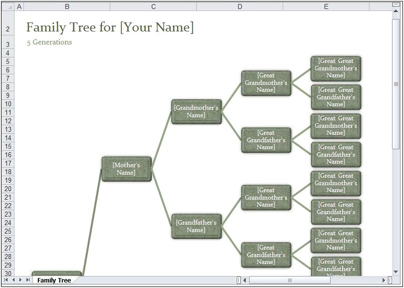 Family Tree Template Excel Free Download