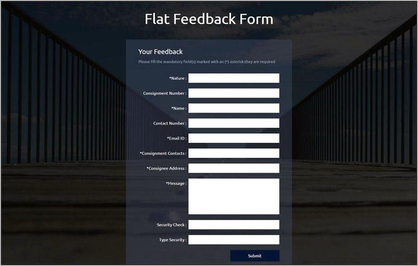 Feedback Form Design Template Free Download