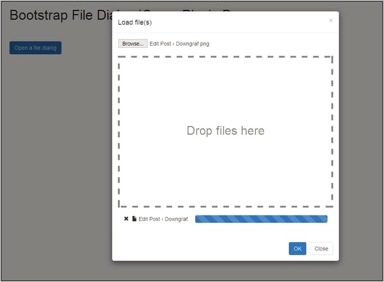 File Upload Template Bootstrap Free Download