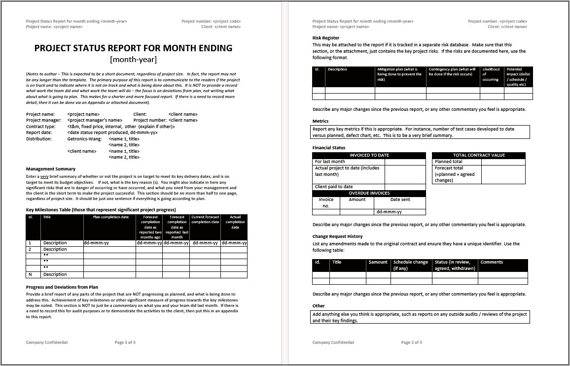 Financial Analysis Report Template Word Free