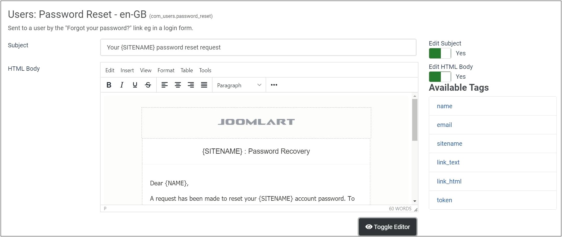 Forgot Password Email Template Html Free