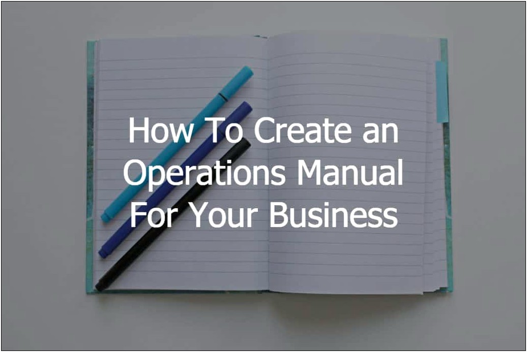 Franchise Operations Manual Template Free Download