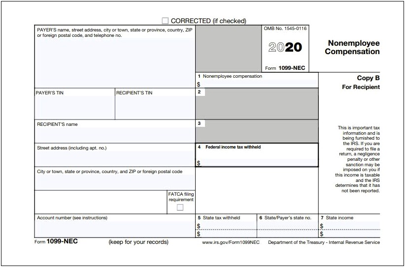 Free 1099 Misc Form 2019 Template