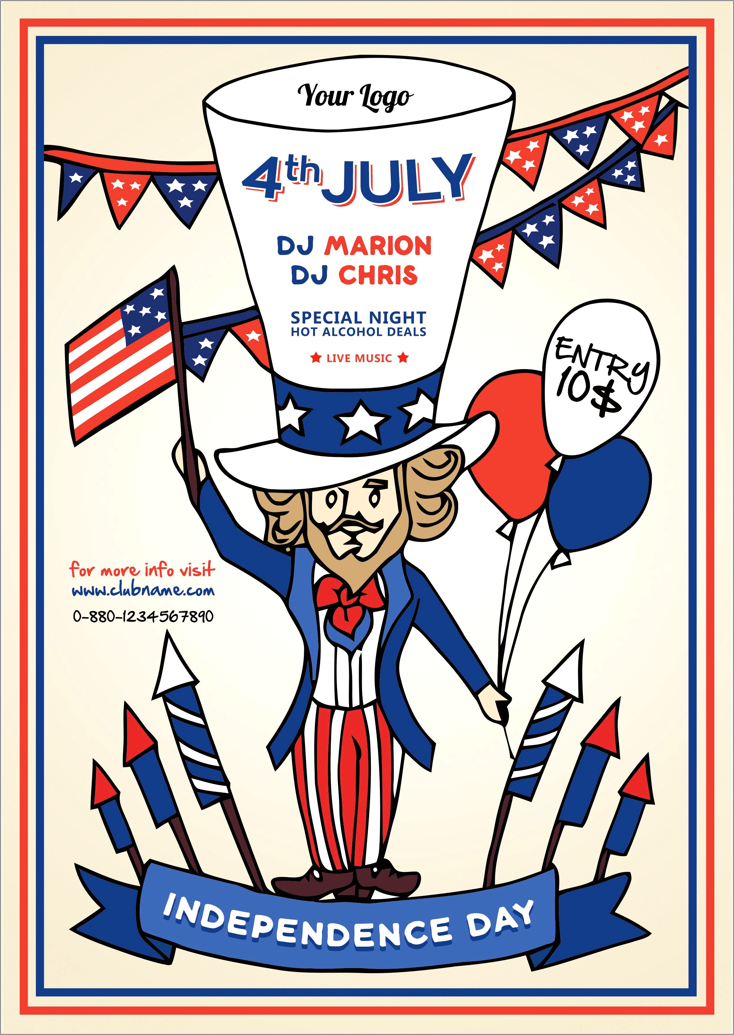 Free 4th Of July Flyer Templates